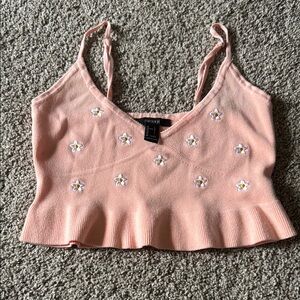 Forever 21 Floral Embroidered Women's Top